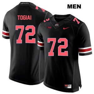 Men's NCAA Ohio State Buckeyes Tommy Togiai #72 College Stitched Authentic Nike Red Number Black Football Jersey AF20K54SB